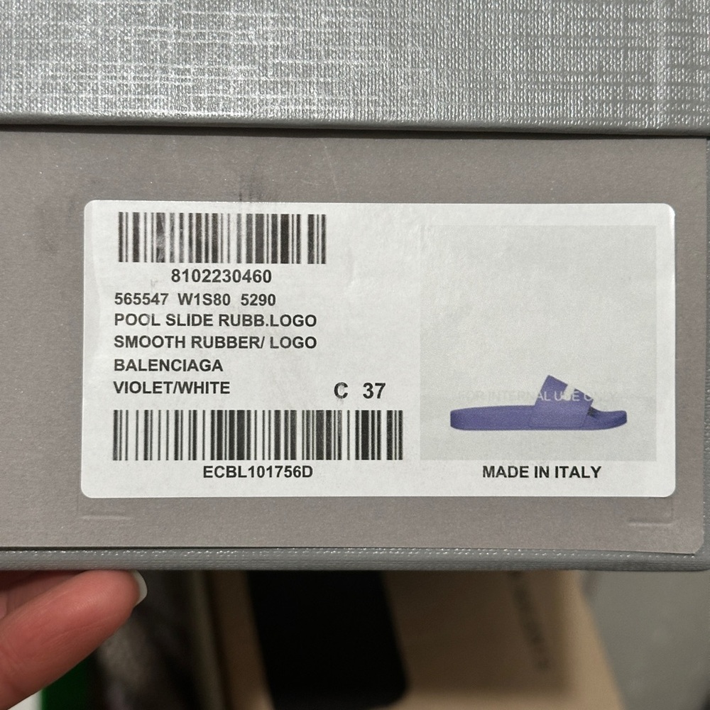BALENCIAGA PURPLE POOL SLIDES *AUTHENTIC* - Picture 5 of 5